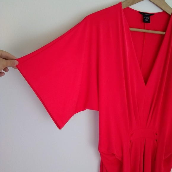 MODA | Mini Flutter Sleeve Dress in Rally Red | XS - Picture 5 of 8
